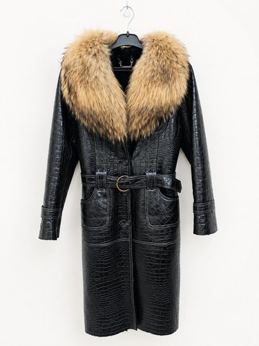 Vintage women long - long, lambskin