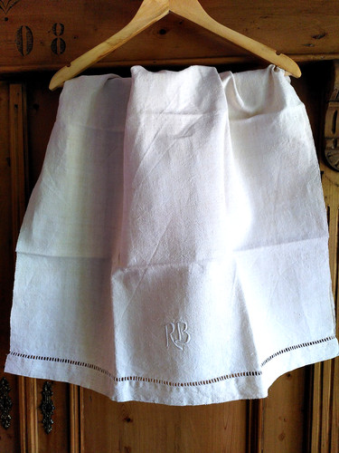 Antique 1940s pure - linen, bath