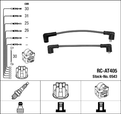 Ngk 0543 ignition cable - ngk,