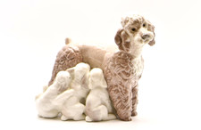 BOXED Lladro Mother Poodle Dog