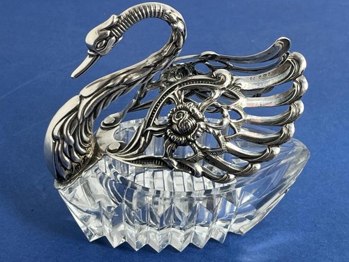 Vintage solid silver - cut, glass