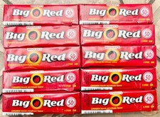 Big Red Cinnamon  Chewing Gum Wrigleys 10x5 stick Packs American Gum APR2026
