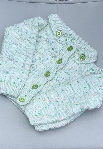 Hand knitted light green - hand,