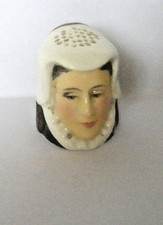 FRANCESCA STAFFORDSHIRE ENGLAND BONE CHINA THIMBLE-  ANNE HATHAWAY