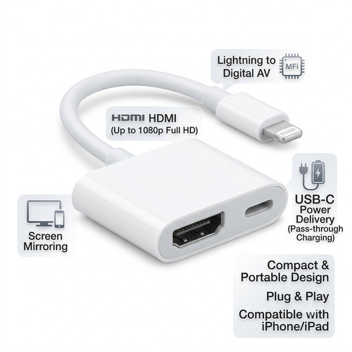 Lightning hdmi adapter for - hdmi,