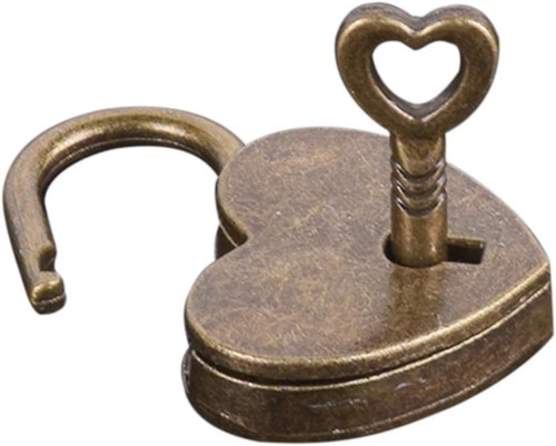 Lock antique brass - brass, padlock