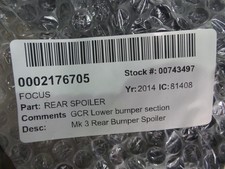 FORD FOCUS SPOILER ZETEC TDCI