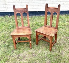 Pair pine gothic Antique