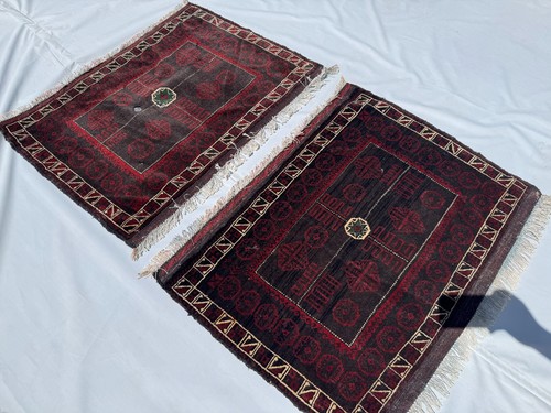 Pair afghan geometric - afghan,