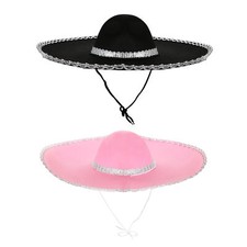 Xlarge felt sombrero hat pink - xlarge,
