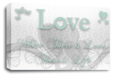 Love Wall Art Duck Egg Living Room Bedroom Family Framed Canvas Picture Print