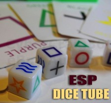 ESP DICE TUBE + MARKED E.S.P CARDS MIND READING DIE BOX NEW MENTAL MAGIC TRICK 