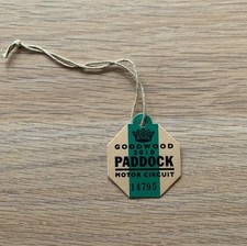 Goodwood Revival Paddock Pass Tag 2010