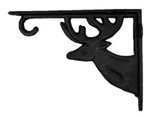 Deer Head Cast Metal Shelf