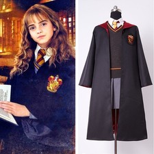 Full Girls HERMOINE Costume , Skirt, Blouse, Tie, Jumper And Robe Age 10 Approx