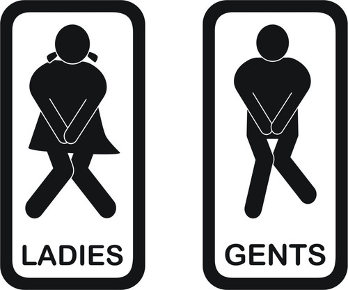Toilet door sign self adhesive - door,