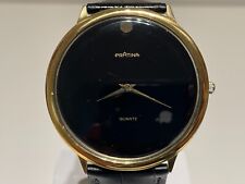 VINTAGE LUXURY GERMANY BIG 45mm GOLD PLATED MEN'S LADIES QUARTZ WATCH "PRATINA"