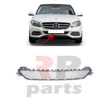 FOR MB C W205 AVANTGARDE 14 - 19 NEW FRONT BUMPER LOWER MESH GRILLE DARK GREY 