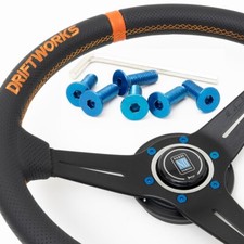 6x Blue Steering Wheel Bolts /