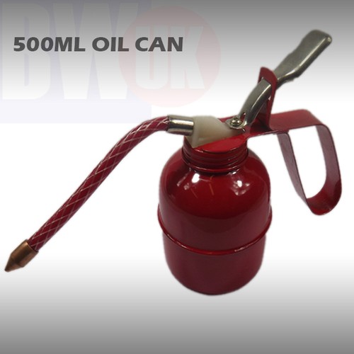 500ml red metal oil can - oil,