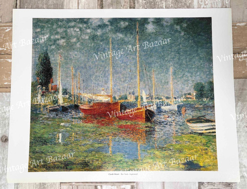 Red boats argenteuil claude - boats,