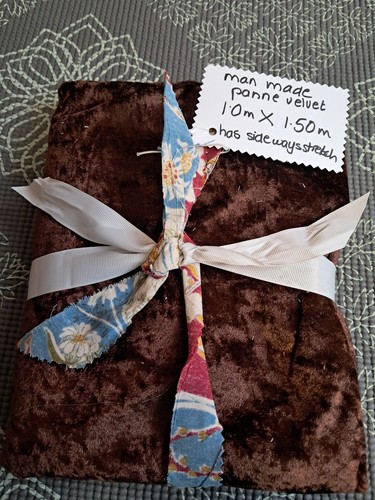 Fabric remnant manmade panne - fabric,