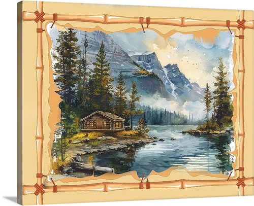Montana lakeside log cabin - log,