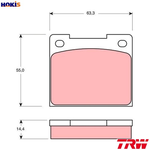 Brake pad set - disc,