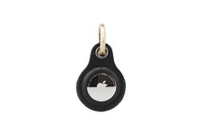 Airtag Case Keyring Genuine Leather with Brass Key Tag Apple Air tag Holder