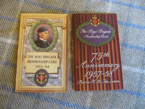Boys brigade membership cards - brigade,
