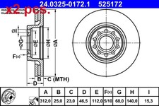 X2 PCS FRONT BRAKE DISC ROTOS