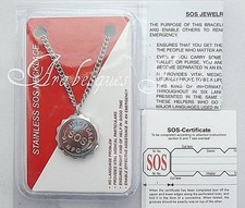 Sos necklace pendant - sos,