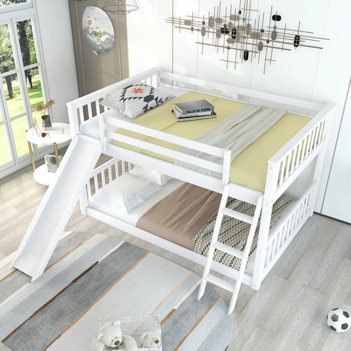 Wooden bunk bed - bunk, full