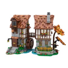 1235Pcs Medieval Watermill