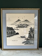 Vintage Chinese Silk Screen