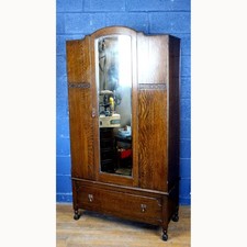 A C1930s Carved Oak Mirror