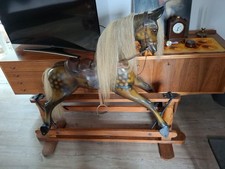 Stevensons Brothres Rare 1983 Number 35 Patinated Leather Rocking Horse 