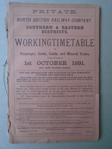 North british railway - north, working