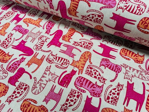 Lazy cats fabric print home - fabric,