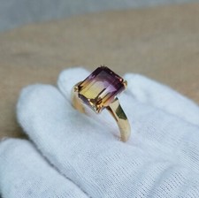 Ametrine Doublet Quartz Ring