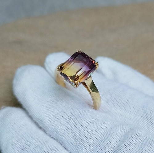 Ametrine doublet quartz ring - doublet,
