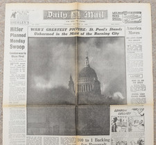 Vintage Original Daily Mail Newspaper No 13941 31 Dec 1940 World War WWII WW2