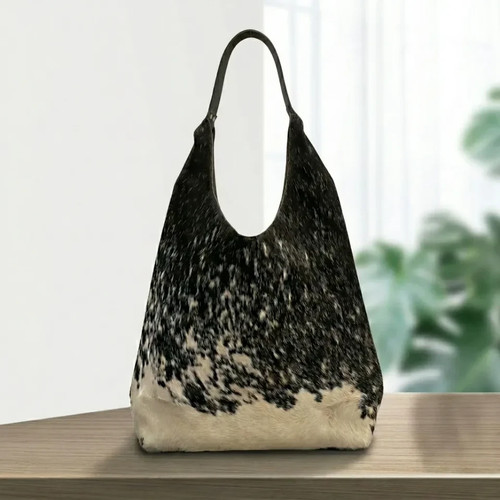 Genuine cowhide leather hobo - cowhide,