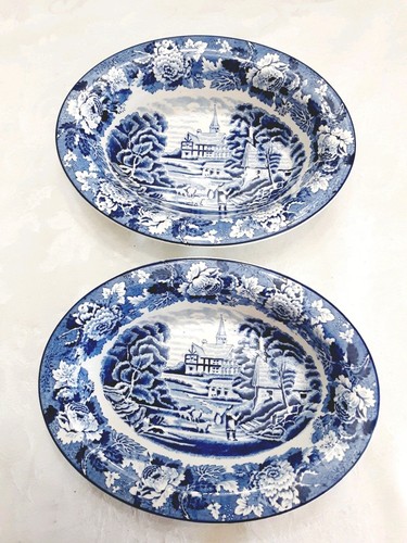 Enoch woods ware blue white - enoch,