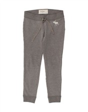 ABERCROMBIE & FITCH Girls Tracksuit Trousers Joggers 9-10 Years Large Grey BN11