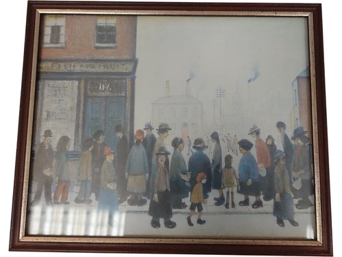 Framed lowry street scene - framed,