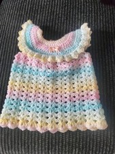 Handmade Crochet  sleeveless Dress for Baby Girl