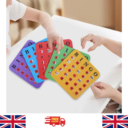 Large print bingo cardboard - 5x,