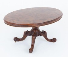 Victorian walnut loo table - walnut,