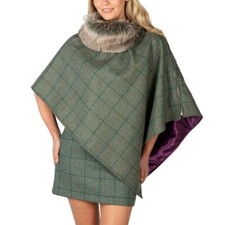 Ladies Tweed Poncho Womens